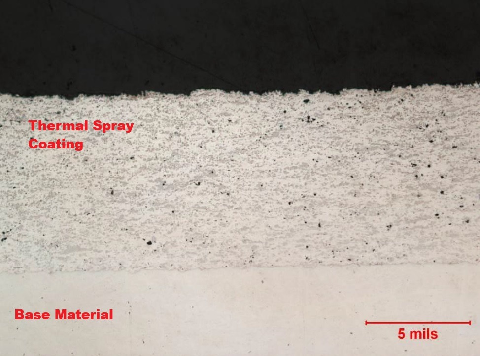 Coating under microscope HVOF Thermal Spray Services Near Me