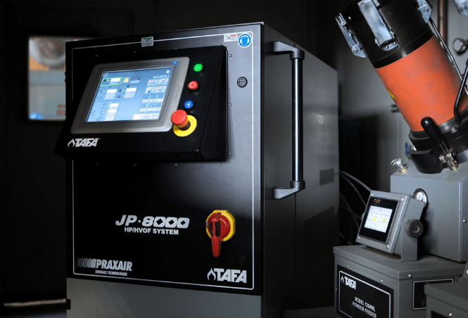 Praxair JP-8000 spray system HVOF Thermal Spray Services Near Me